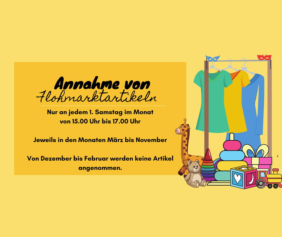 Annahme von Flohmarkt-Artikeln