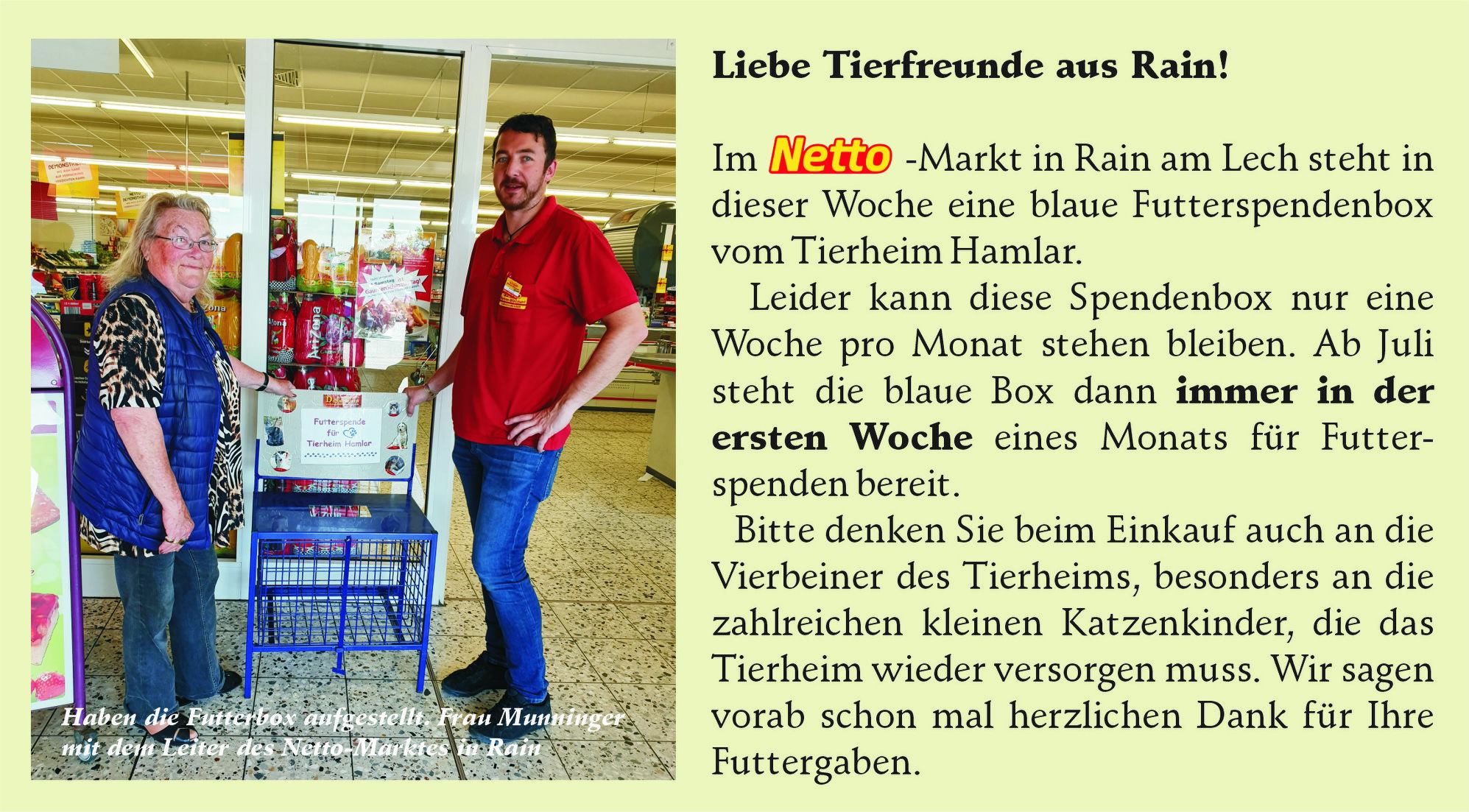 Spendenbox im Netto