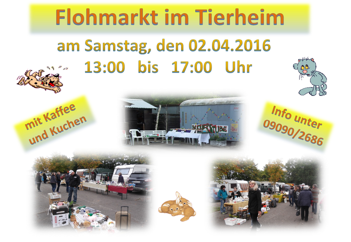 Flohmarkt im Tierheim Hamlar am 02. April 2016