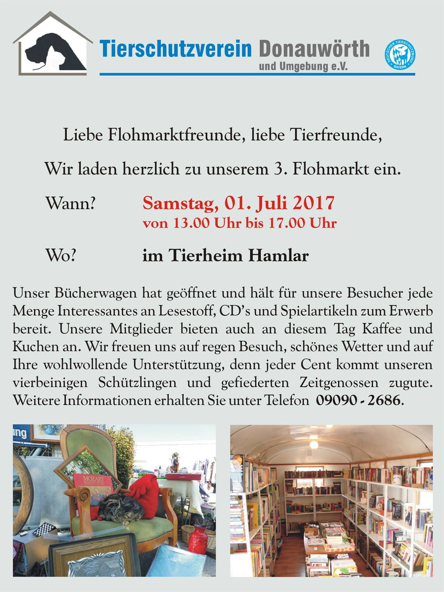 Flohmarkt im Tierheim Hamlar am 01. Juli 2017